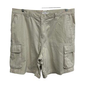 Covington Mens Beige Cargo Shorts With Pockets Size 42 Cotton
